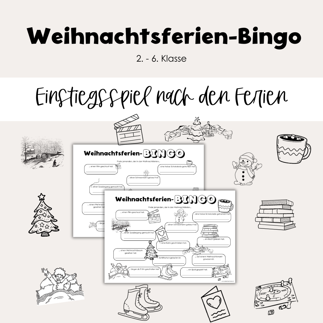 Weihnachtsferien-Bingo | Einstiegsspiel nach den Ferien | 2.-6. Klasse